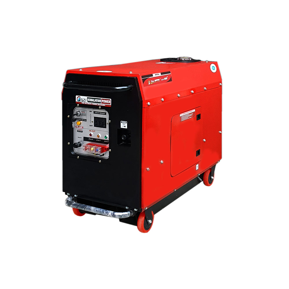 8 KVA Portable Generator- 3 Phase, Petrol Run, Model Silent GE-3P-9000RS, Recoil & Self Start